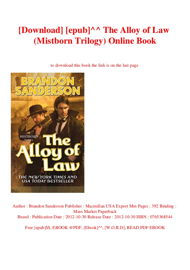 Mistborn Alloy Of Law Pdf Download